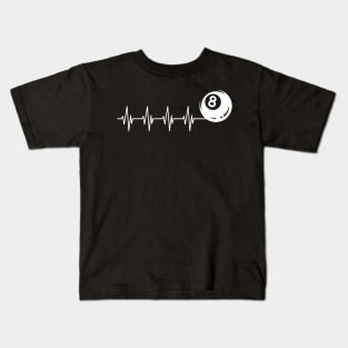 Billiard Heartbeat Kids T-Shirt